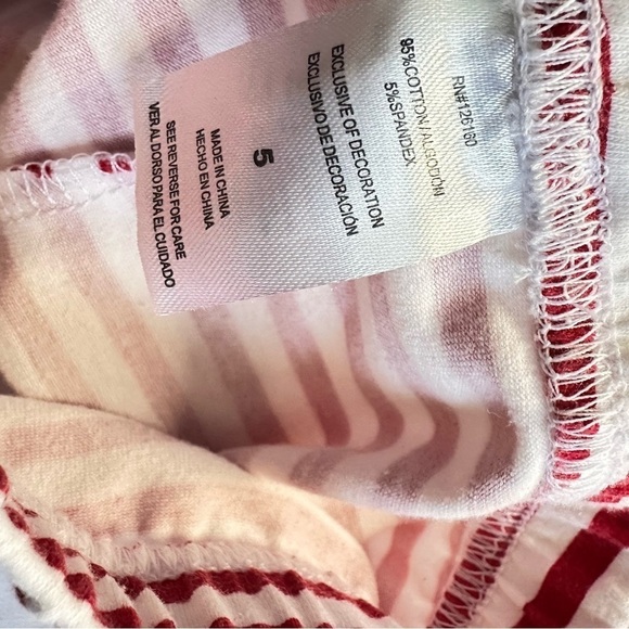 Little Lass Red & White Tulle Dress with Leggings Girls Size 5 - Picture 9 of 9